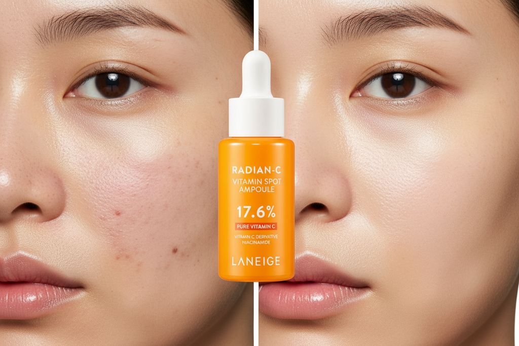 Avant après Radian-C Vitamin Spot Ampoule